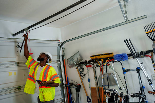 Professional Garage Door Roller Replacement technician working in Lincoln Park, NY
